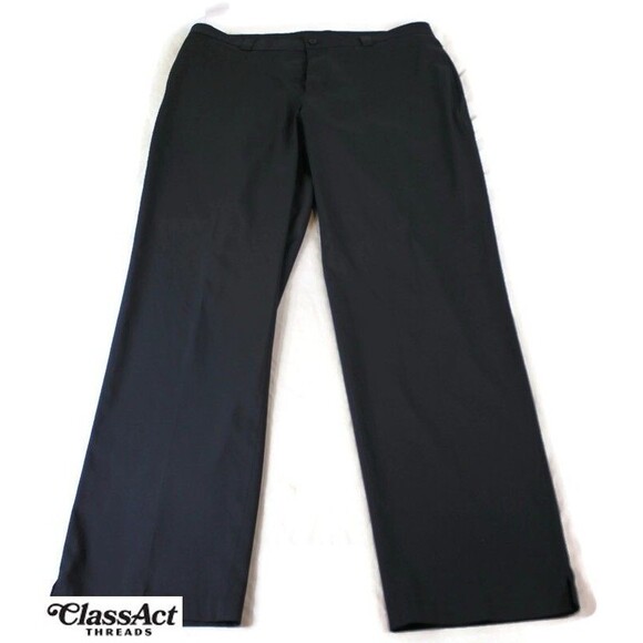 Slazenger Men's Black Stretch Golf Pants Stretch Flat Front 36" X 34" - Picture 4 of 7